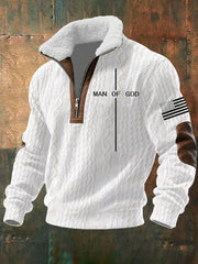 Men's Man Of God Baggy Zip-up Hoodie