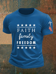 Men's Faith Freedom Cross Short Sleeve T-shirt