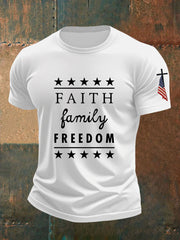 Men's Faith Freedom Cross Short Sleeve T-shirt