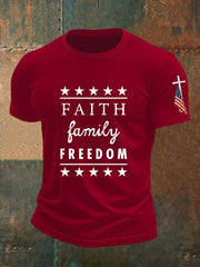 Men's Faith Freedom Cross Short Sleeve T-shirt