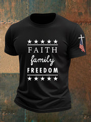 Men's Faith Freedom Cross Short Sleeve T-shirt
