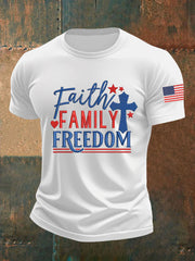 Men's Faith Freedom Cross Short Sleeve T-shirt