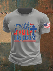 Men's Faith Freedom Cross Short Sleeve T-shirt
