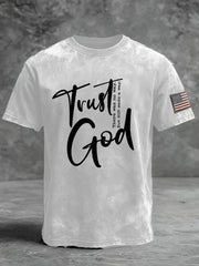Men's Trust in God Printed Casual T-shirt