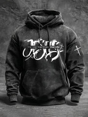 Men's The Way The Truth The Life Printed Casual Hoodie
