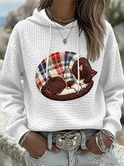 Women's Cat Art Print Hoodie