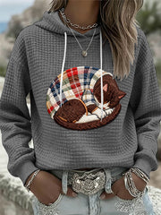 Women's Cat Art Print Hoodie