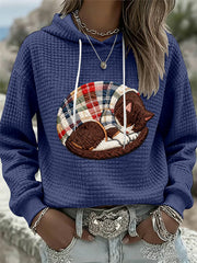 Women's Cat Art Print Hoodie