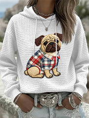 Women's Dog Art Print Hoodie