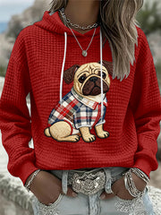 Women's Dog Art Print Hoodie