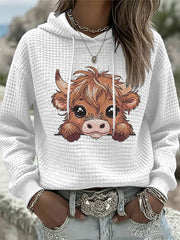 Women's Highlander Waffle Print Hoodie