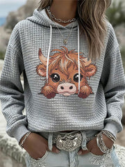 Women's Highlander Waffle Print Hoodie