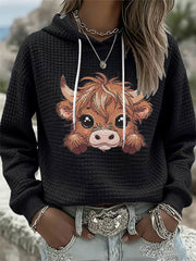 Women's Highlander Waffle Print Hoodie