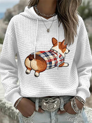 Women's Dog Art Print Hoodie