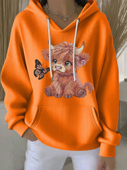 Women's Highland Cow Print Hoodie