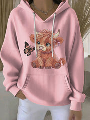 Women's Highland Cow Print Hoodie