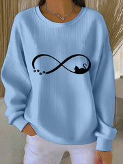 Women's Cat Art Print Sweatshirt