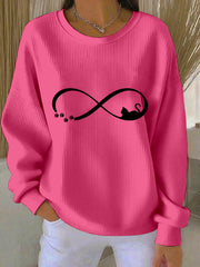 Women's Cat Art Print Sweatshirt