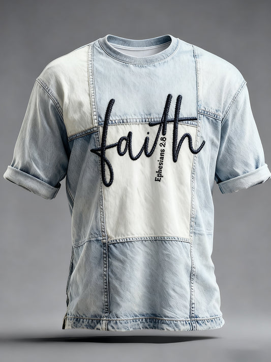 Men's Faith Cross Art Short Sleeve T-shirt