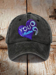 Unisex Resort Suicide Prevention Awareness Cap