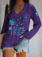 Women's Suicide Prevention Awareness It's OKAY If the Only Thing You Do Today is Breathe T-shirt