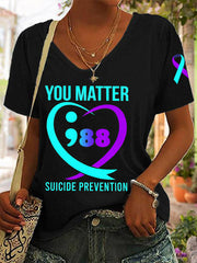 Women's Suicide Prevention Awareness You Matter T-Shirt
