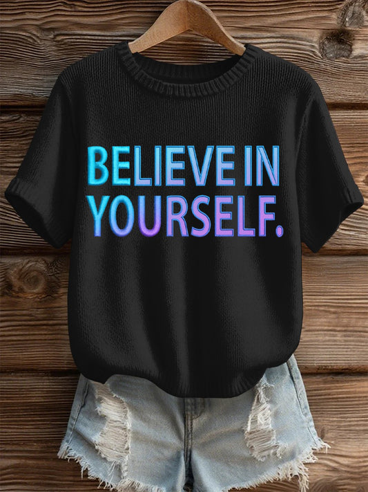 Women's Suicide Prevention Awareness Print Knit Top