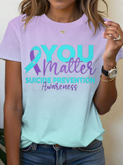 Women's Stay You Matter Printed T-shirt