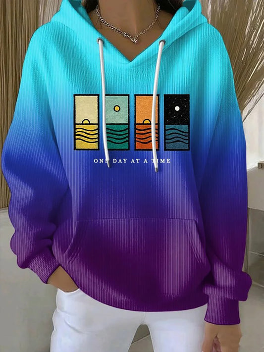 Women's Suicide Prevention Awareness Print Purple And Teal Hoodie