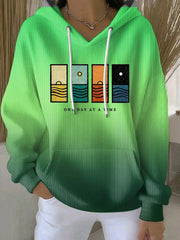 Women's Suicide Prevention Awareness Print Purple And Teal Hoodie