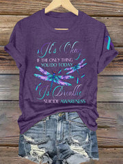 Women's Suicide Prevention Awareness It's OKAY If the Only Thing You Do Today is Breathe T-shirt