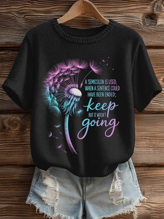 Women's Suicide Prevention Awareness Print Knit Top