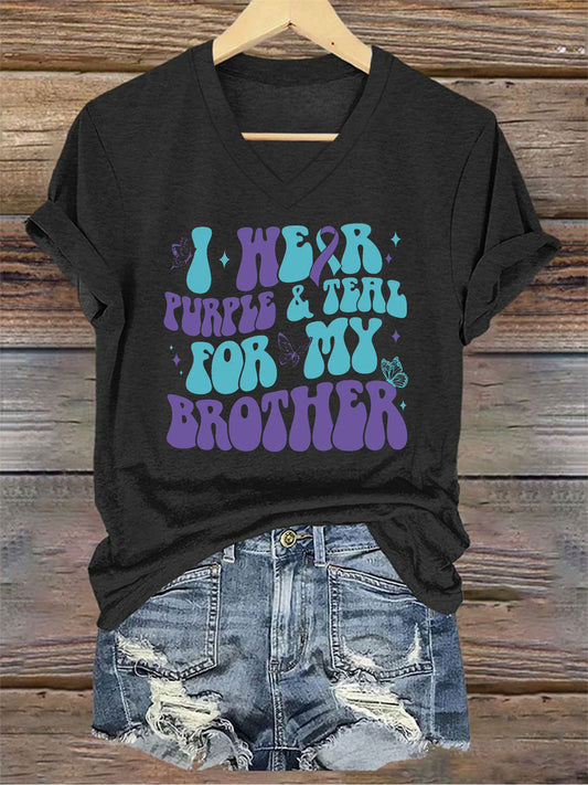 Women's Stay You Matter Printed V-neck T-shirt