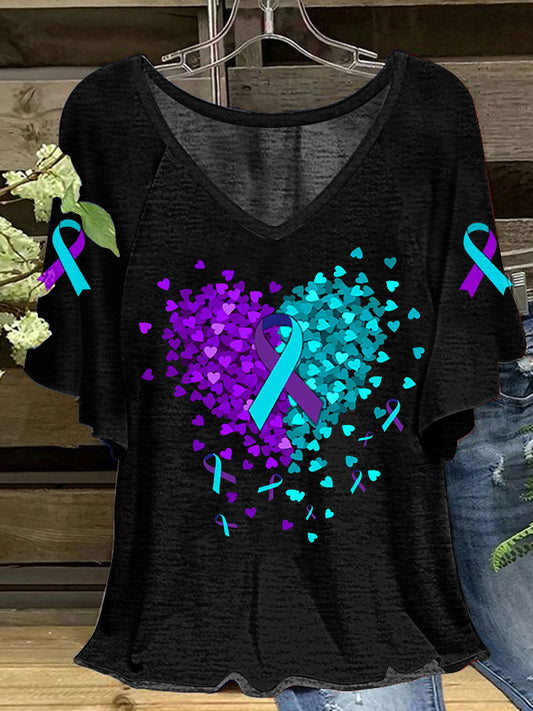 Women's Suicide Prevention Awareness Love Short Sleeve T-Shirt