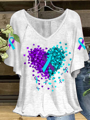 Women's Suicide Prevention Awareness Love Short Sleeve T-Shirt