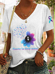 Women's Suicide Prevention Awareness Choose To Keep Going T-Shirt