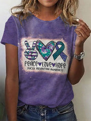 Women's Suicide Prevention Awareness Short-sleeved T-shirt