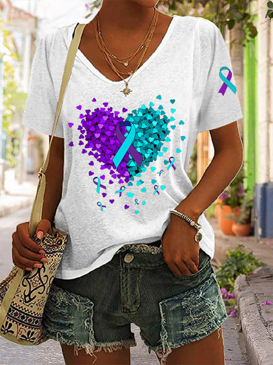 Women's Suicide Prevention Awareness Love Short Sleeve T-Shirt