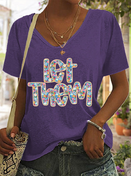 Women's Suicide Prevention Awareness Mental Health Let Them Print T-Shirt