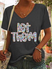 Women's Suicide Prevention Awareness Mental Health Let Them Print T-Shirt