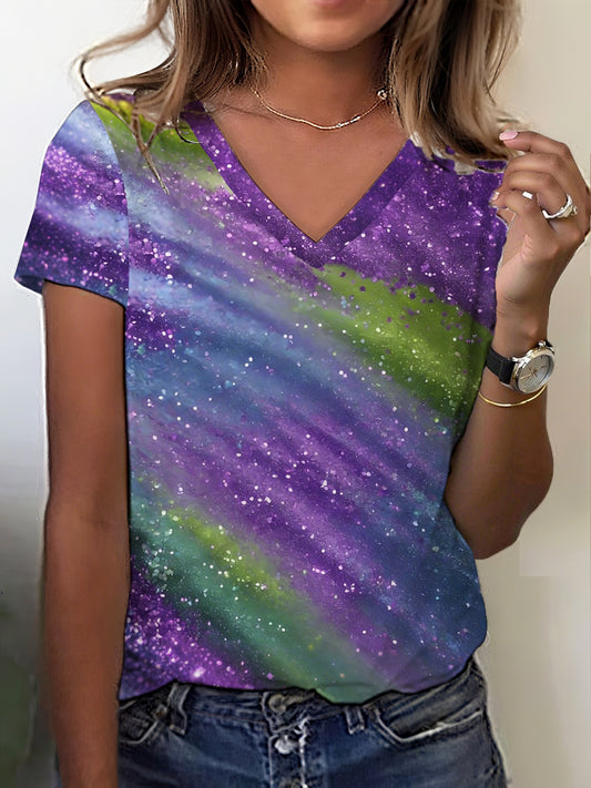 Women's Suicide Awareness Teal Purple Print T-Shirt