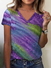 Women's Suicide Awareness Teal Purple Print T-Shirt