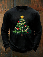 Men's Christmas Waffle Casual T-shirt