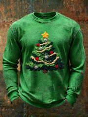 Men's Christmas Waffle Casual T-shirt