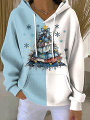 Women's  Christmas tree print Hoodie