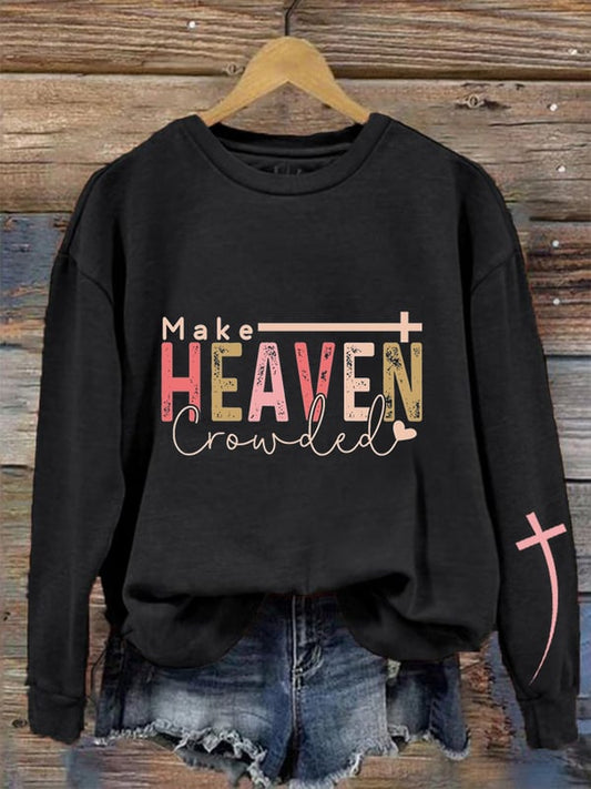 Women's Make Heaven Crowded Print Sweatshirt