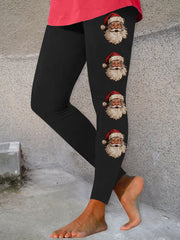 Women's Santa Claus Print Casual Leggings