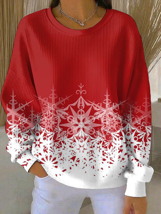 Women's Christmas Print Casual Sweatshirt