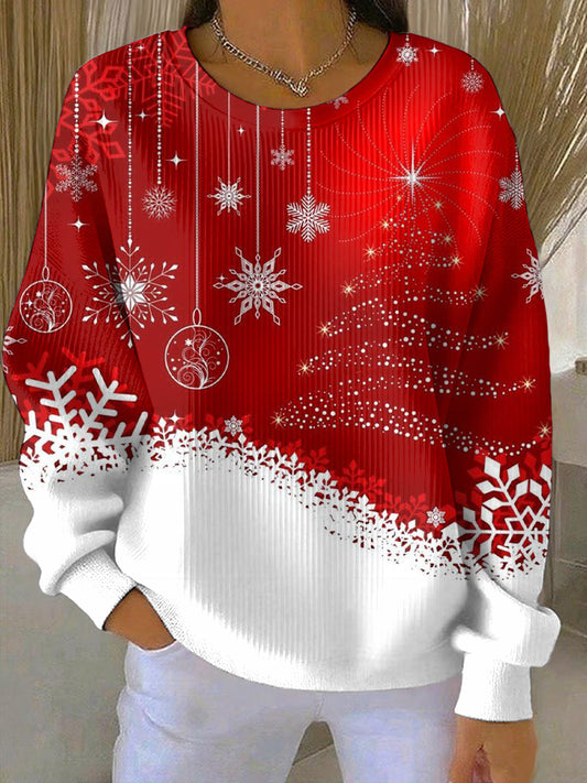 Women's Christmas Print Casual Sweatshirt