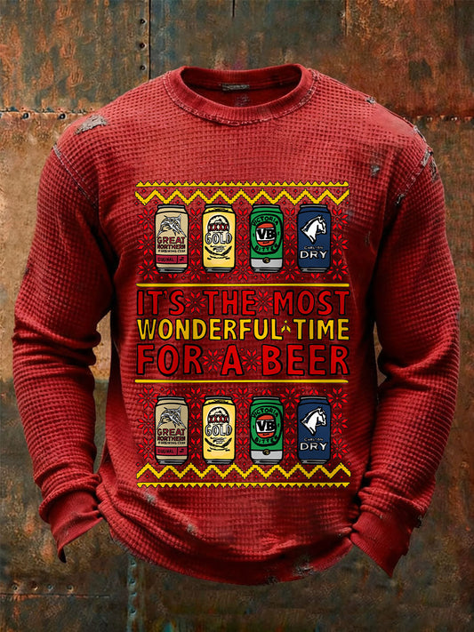 Men's Christmas It's the most for a beer Long Sleeve T-Shirts
